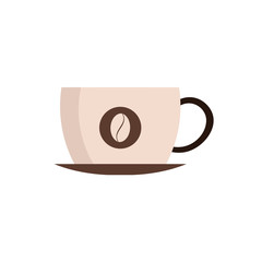Coffee cup icon flat