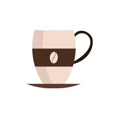 Coffee cup icon flat