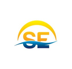 se initial logo with waving swoosh