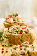 Liver pate on bread
