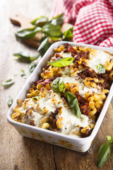 Pasta and minced beef bake
