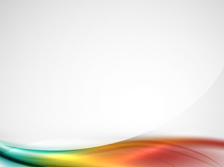 Rainbow color glossy silk elegant wave