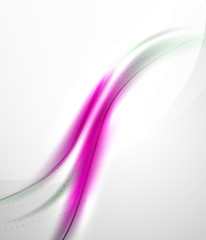 Vector silk white and purple color waves, beauty idea coporate identity template