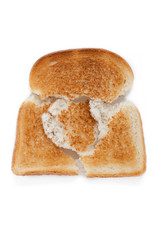 broken bread toast.