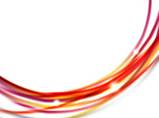 Red and orange color lines in swirl circle background