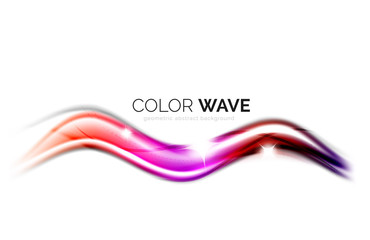 Abstract color wave design element