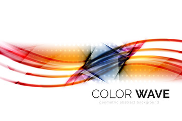 Abstract color wave design element