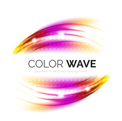 Blurred vector wave design elements