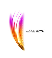 Blurred vector wave design elements