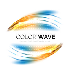 Blurred vector wave design elements