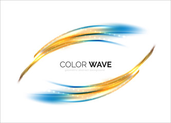 Blurred vector wave design elements