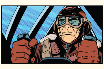 retro military Aviator pilot © studiostoks