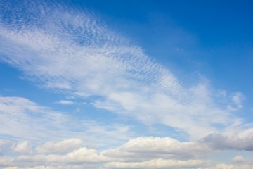 Beautiful clouds of different shapes 