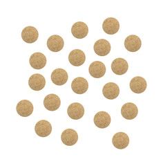 Several brewer’s yeast nutritional supplement tablets on a white background