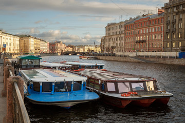 Pleasure boats St Petersburg.