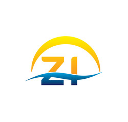 zi initial logo with waving swoosh