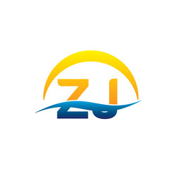 zj initial logo with waving swoosh
