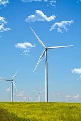 Fototapeta premium Wind energy turbine landscape