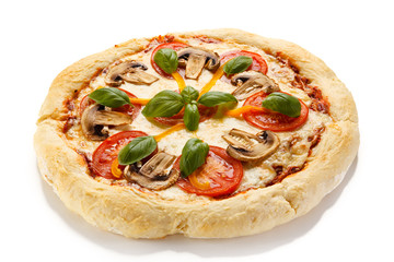 Pizza on white background 