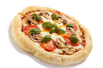 Pizza on white background 