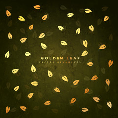 golden green leaf background design illustration