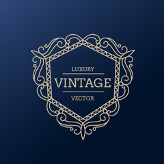 vintage luxury frame design illustration