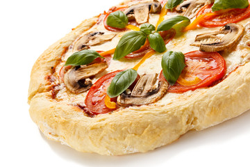 Pizza on white background 