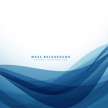 clean blue business style wave background