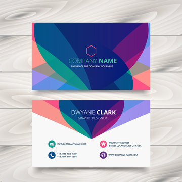 Modern Colorful Business Card Template Presentation Design