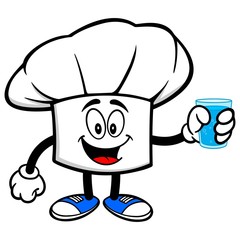 Chef Hat with a Cup of Water