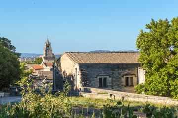 Avignon, France. The ancient buildings of the Papal residence