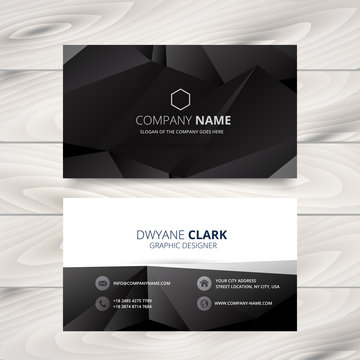 dark modern business card design illustration