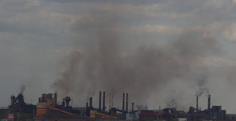 smokestack  in the town
