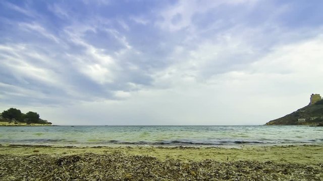 Calamosca beach (Spiaggia di Calamosca) in Cagliari, Sardinia, Italy