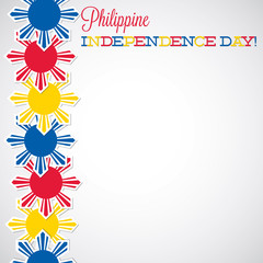 Line Philippine Independence Day card in vector format.