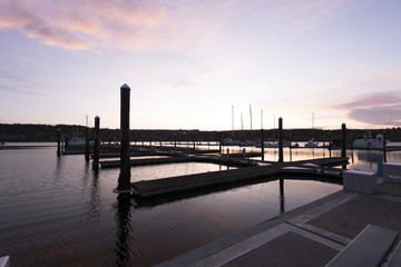 Fototapeta na wymiar Sunset at the dock