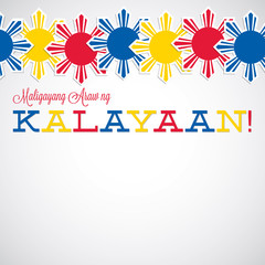 Fototapeta na wymiar Line Philippine Independence Day card in vector format.