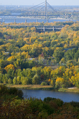 Fototapeta na wymiar Kiev bridges at autumn