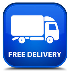Free delivery blue square button