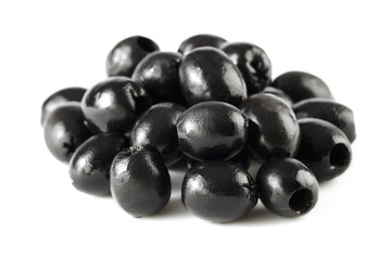 close up image of black olives