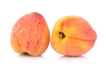 Peach with isolated on white background