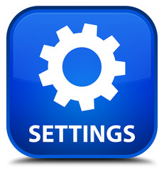 Settings blue square button