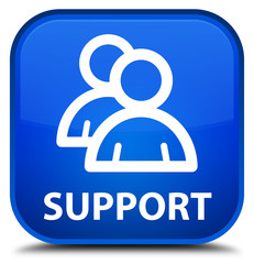 Support (group icon) blue square button