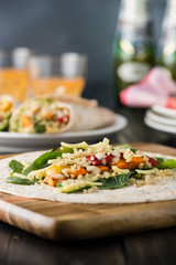 Grilled vegetables wraps