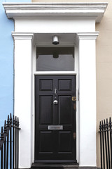 Obraz premium Black entrance door