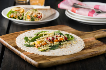 Grilled vegetables wraps