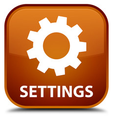 Settings brown square button