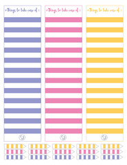 Dashboards Set Minimalistic,Flat Design.Printable planner ,stickers for planner,journaling,school office,scrapbook.Isolated.Vector set elements.