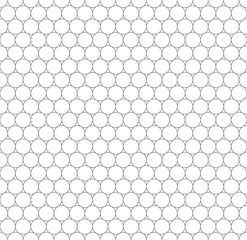 Gray grid of five millimeters circles, seamless pattern