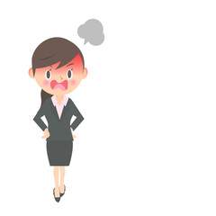 怒る女性会社員